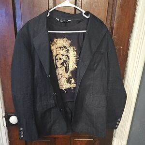 Black Lightweight Shirt Jacket with Tailored Fit